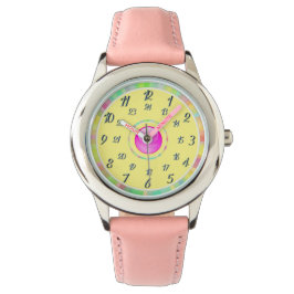 Roze gele horloge