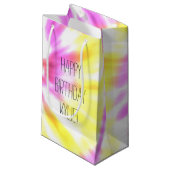 Roze gele kleurstof klein cadeauzakje (Voorkant Gekanteld)