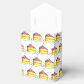 Roze gele laag Happy Birthday Cake Slice Candle Bedankdoosjes (Geopend)