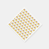 Roze gele laag Happy Birthday Cake Slice Candle Servet (Hoek)