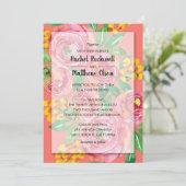 Roze, gele, levende koraalriffen voor het huwelijk (Staand voorkant)