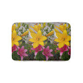 Roze gele lillies bloembloem Bath Mat (Voorkant)
