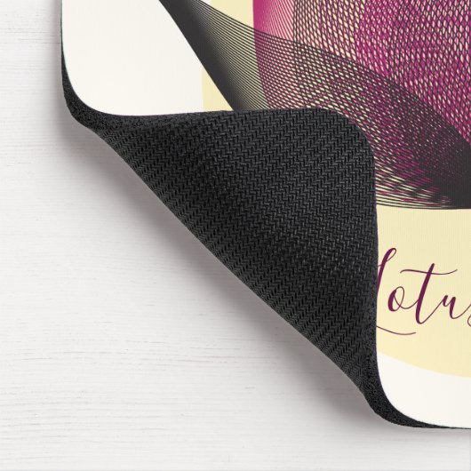 Roze Gele Lotus Bloem Kunst Elegante Unieke Yoga Muismat (Hoek)