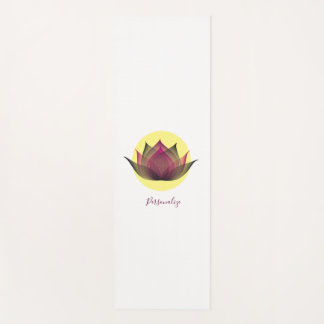 Roze gele Lotus Flower Simple Elegant Modern Yogamat
