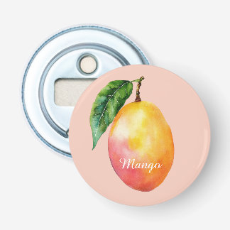 Roze Gele Mango Fruit Button Flesopener