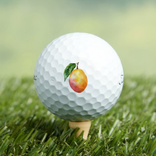 Roze Gele Mango Fruit Golfballen (Insitu Shirt)