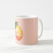 Roze Gele Mango Fruit Koffiemok (Voorkant rechts)