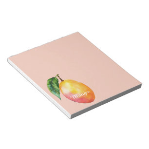 Roze Gele Mango Fruit Notitieblok
