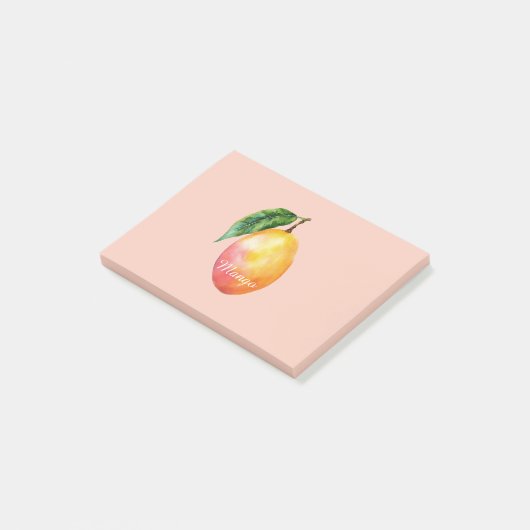 Roze Gele Mango Fruit Post-it® Notes (Schuin)
