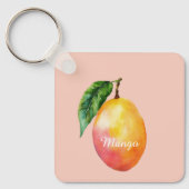 Roze Gele Mango Fruit Sleutelhanger (Voorkant)