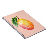 Roze Gele Mango Vrucht Notitieboek (Rechterzijde)