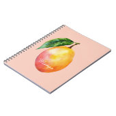 Roze Gele Mango Vrucht Notitieboek (Linkerzijde)