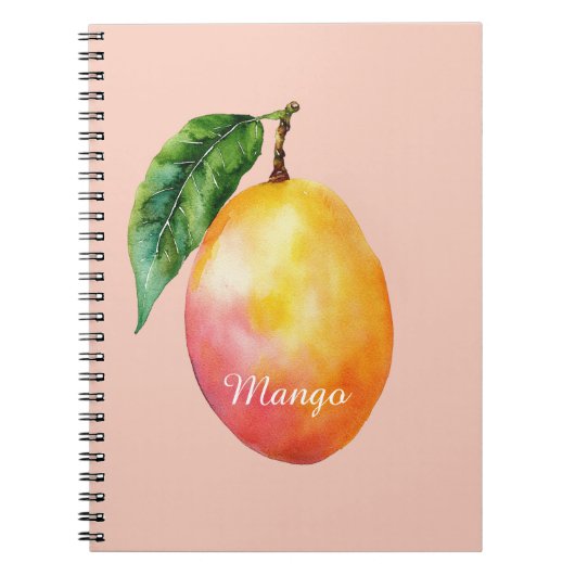 Roze Gele Mango Vrucht Notitieboek (Voorkant)