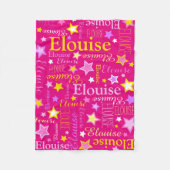 Roze gele meisjes naam Elouise sterpatroon Fleece Deken (Voorkant)