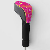 Roze gele meisjes naam Elouise sterpatroon Golfheadcover (Schuin)