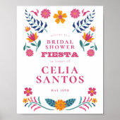 Roze Gele Mexicaanse Bruidsfeest Fiesta Poster (Voorkant)