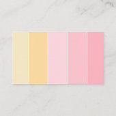 Roze gele moderne, minimalistische Sjabloon Visitekaartje (Achterkant)