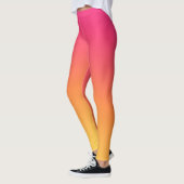 Roze gele ombre gladde gradiënt Leggings (Links)