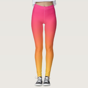 Roze gele ombre gladde gradiënt Leggings
