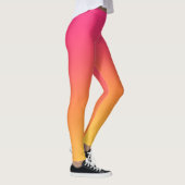 Roze gele ombre gladde gradiënt Leggings (Rechts)