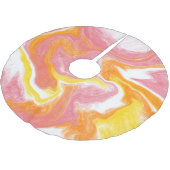 Roze gele Oranje en witte vochtige kunst Kerstboom Rok (Gekanteld)