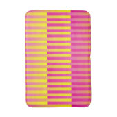 Roze gele Oranje strips Badmat (Voorkant Verticaal)