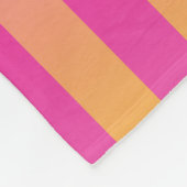 Roze gele Oranje strips Fleece Deken (Hoek)