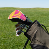 Roze gele Oranje strips Golfheadcover (Insitu)