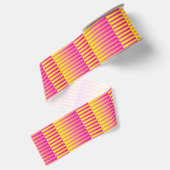 Roze gele Oranje strips Grosgrain Lint (Achterkant)