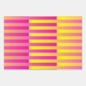 Roze gele Oranje strips Inpakpapier Vel (Voorkant 2)