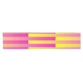Roze gele Oranje strips Korte Tafelloper (Horizontaal)