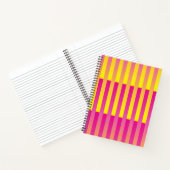 Roze gele Oranje strips Notitieboek (Binnen)