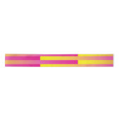 Roze gele Oranje strips Satijnen Lint (Voorkant)