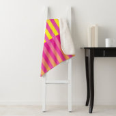 Roze gele Oranje strips Sherpa Deken (In situ)