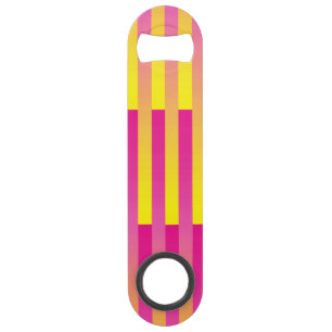 Roze gele Oranje strips Speed Flessenopener