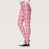 Roze gele paarse leggings (Links)