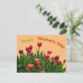 Roze gele Paarse Tulpen Moederdag Briefkaart (Staand voorkant)