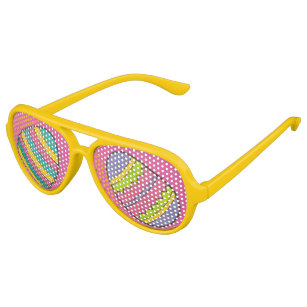 Roze gele paaskoreneieren aviator zonnebril