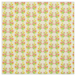 Roze gele papaverbloemen stof