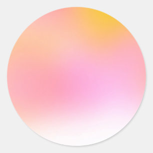 Roze gele pasta op maat ronde sticker