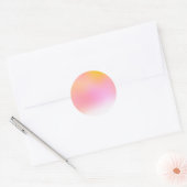 Roze gele pasta op maat ronde sticker (Envelop)