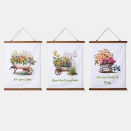 Roze gele perzikwand hangend wandkleed