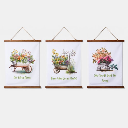 Roze gele perzikwand hangend wandkleed (Driedubbel)