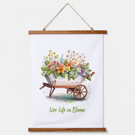 Roze gele perzikwand hangend wandkleed (Voorkant)