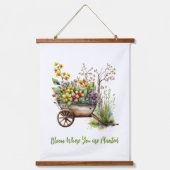 Roze gele perzikwand hangend wandkleed (Voorkant 2)