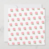 Roze gele pioenen Roos Bloembevestiging Kaart (Achterkant)