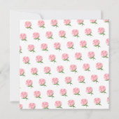 Roze Gele Pioenen Roos Bloemen Communie Kaart (Achterkant)