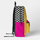 Roze & gele polka dot & ladybug naam bedrukte rugzak (Links)