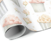 Roze Gele Popcorn Verjaardag Cadeaupapier (Rol Hoek)