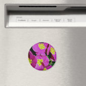 Roze gele primrose Magnet (Insitu (Vaatwasser))